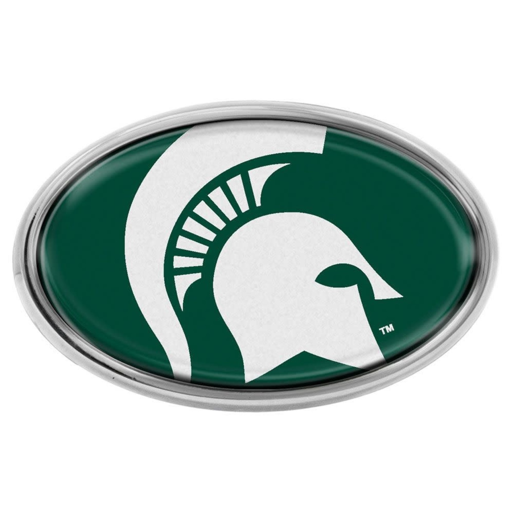 NCAA Michigan State University  Auto Emblem Chrome Metal Domed