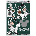 Wincraft Michigan State Spartans Decal Multi-Use 11''x17'' Sheet Disney Football Mickey 4Pk