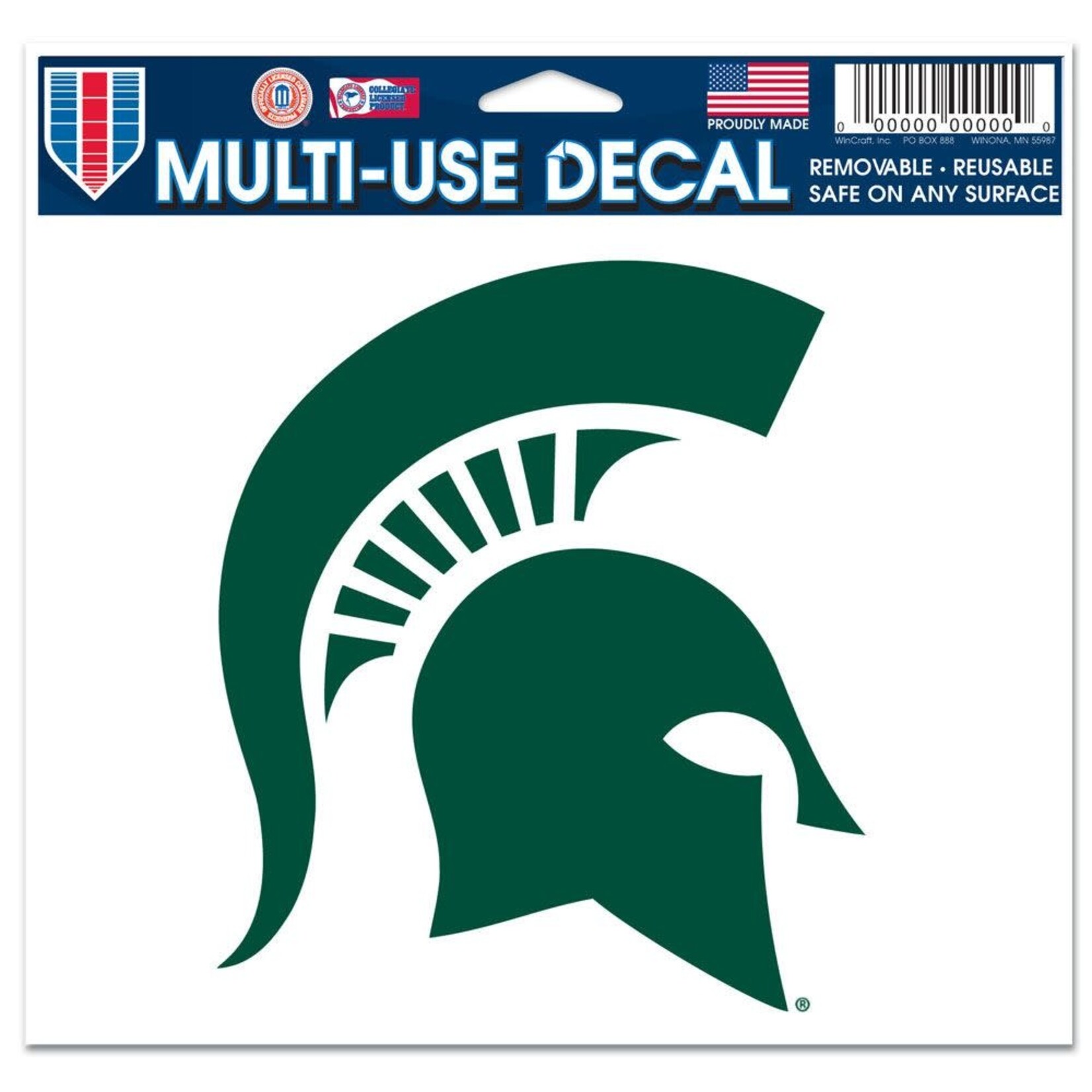 Wincraft NCAA Michigan State Spartans Decal Multi-Use 5''x6'' Spartan Logo