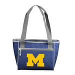 Logo Brands Michigan Wolverines Crosshatch 16 Can Cooler Tote