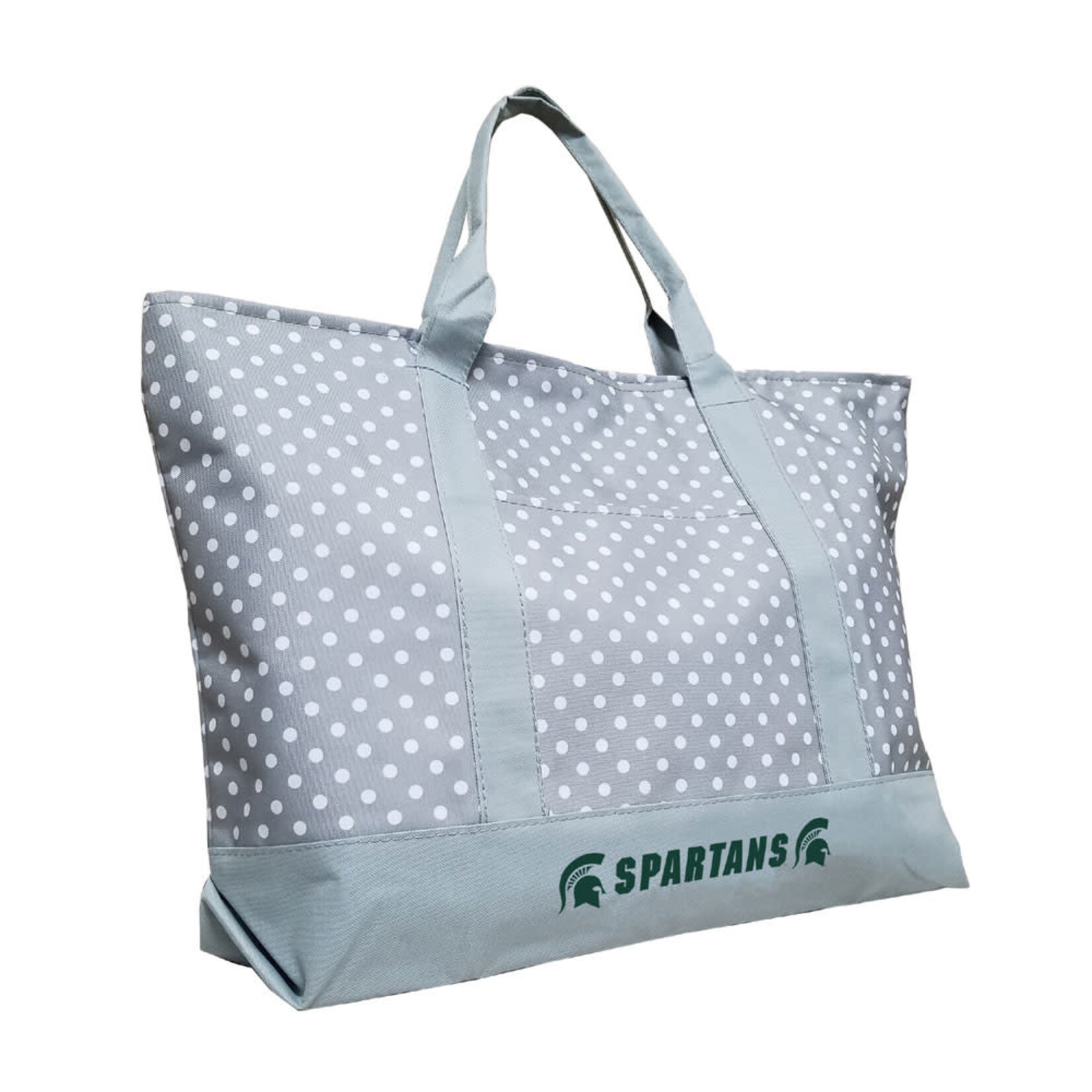 Logo Brands NCAA Michigan State Spartans Dot Totes 22x5x16 Polka Dot Tote