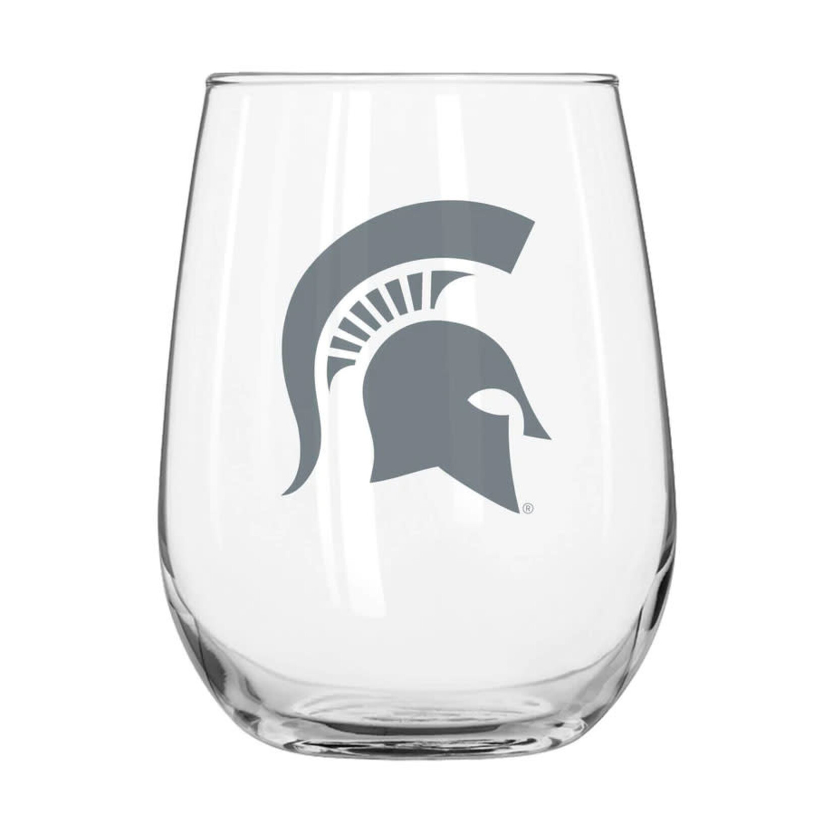 Logo Brands NCAA Michigan State University Drinkware 16oz Glass Frost Curved