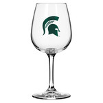 Logo Brands Michigan State Spartans Drinkware 12oz Glass Wine Stemmed Gameday