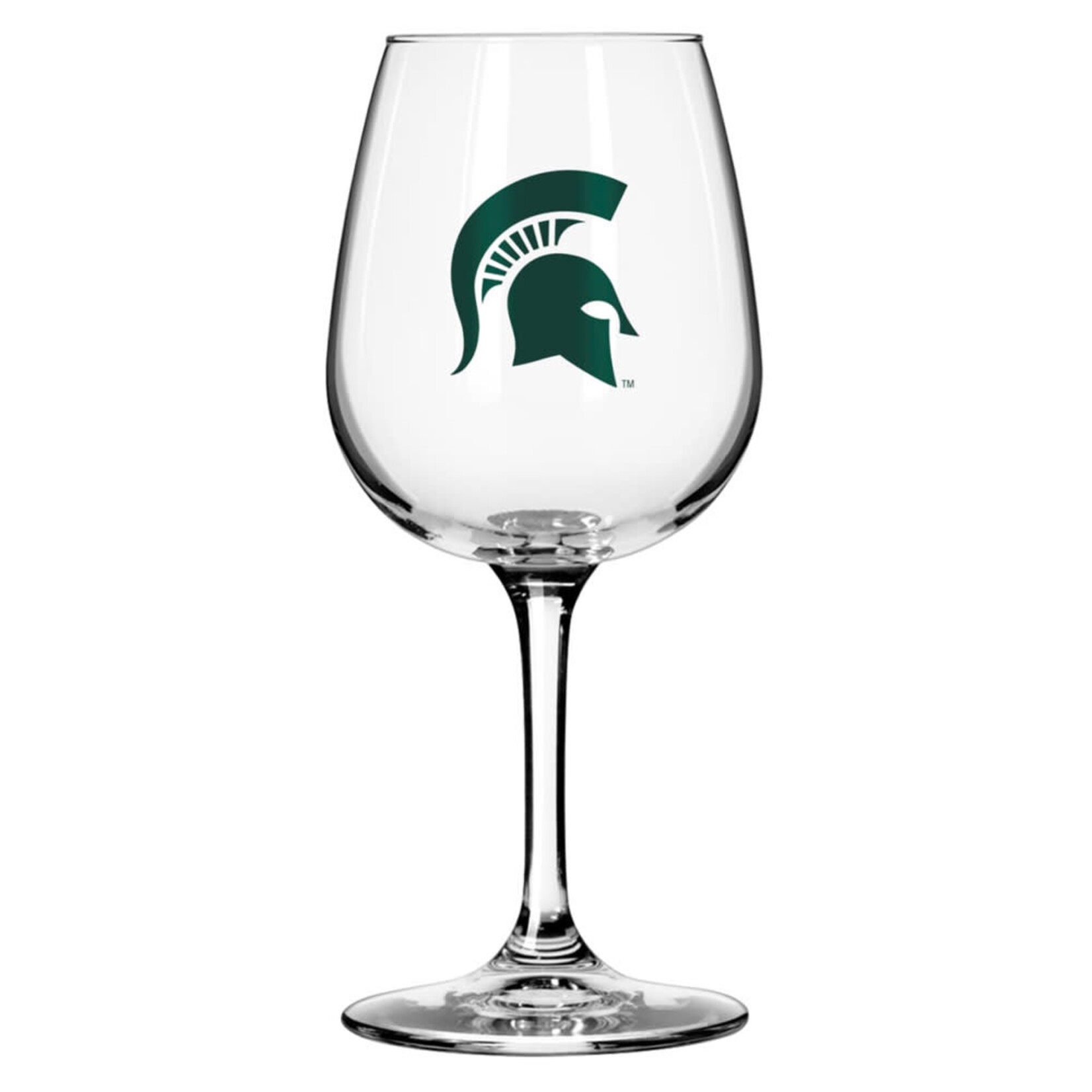 Logo Brands NCAA Michigan State University Drinkware 12oz Glass Wine Stemmed Gameday