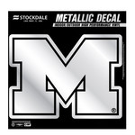 Michigan Wolverines Decal 6''x6'' Metallic ''M'' Logo