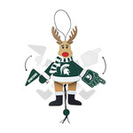 Topperscot Michigan State Spartans Christmas Ornament Wooden Reindeer