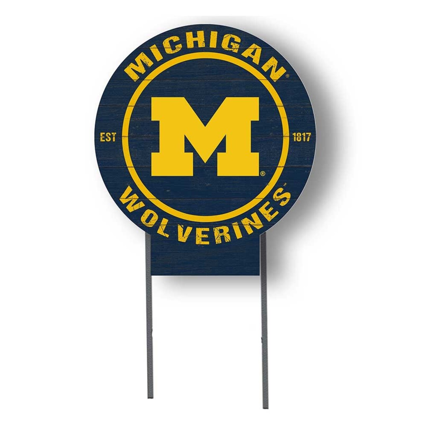 Kindred Hearts NCAA Michigan Wolverines Sign Circle Lawn