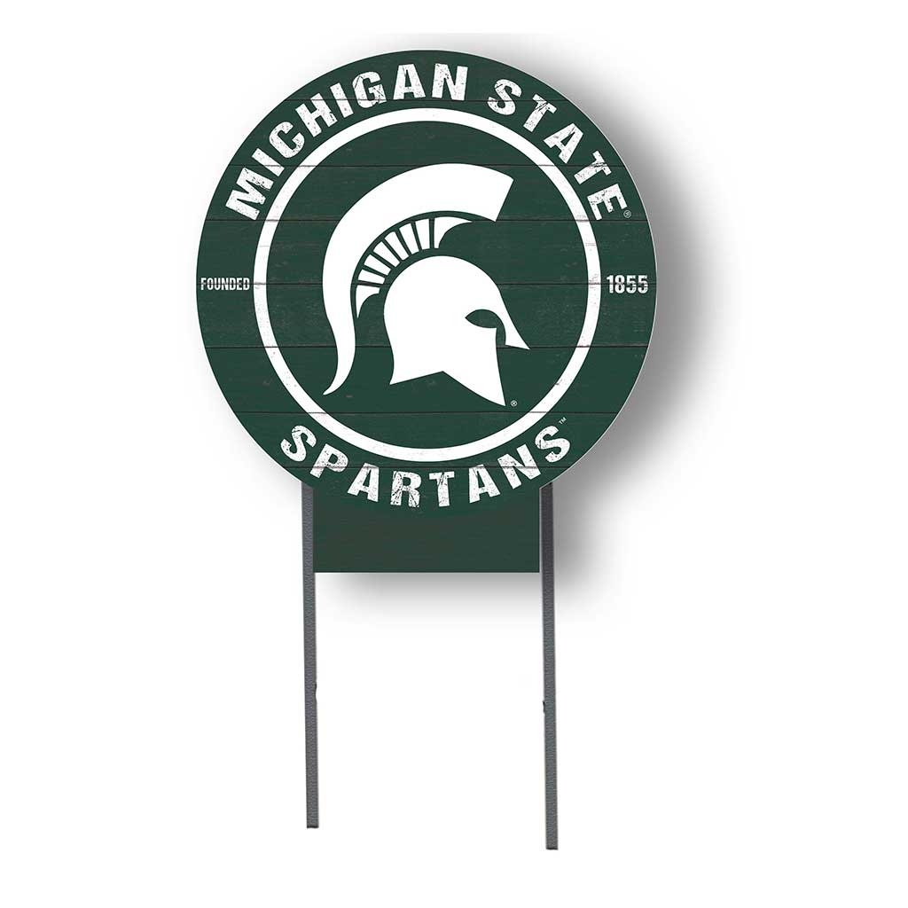 MSU Sign Circle Lawn - The Split Mitt