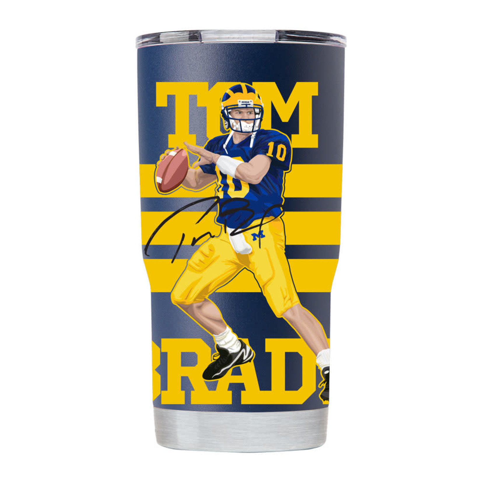Gametime Sidekicks NCAA Michigan Wolverines Drinkware Tumbler 20oz Tom Brady