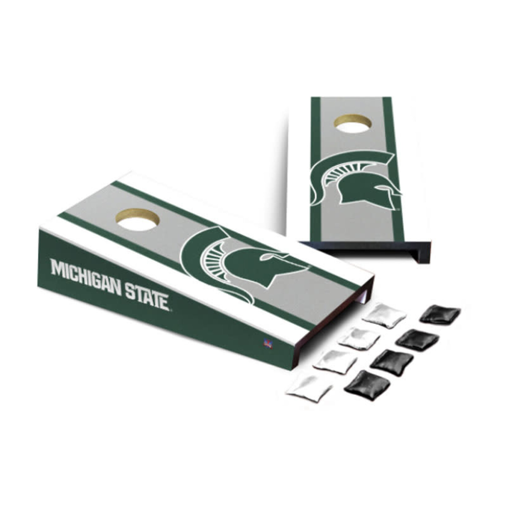 Victory Tailgate NCAA Michigan State University  Game Cornhole Desktop Striped