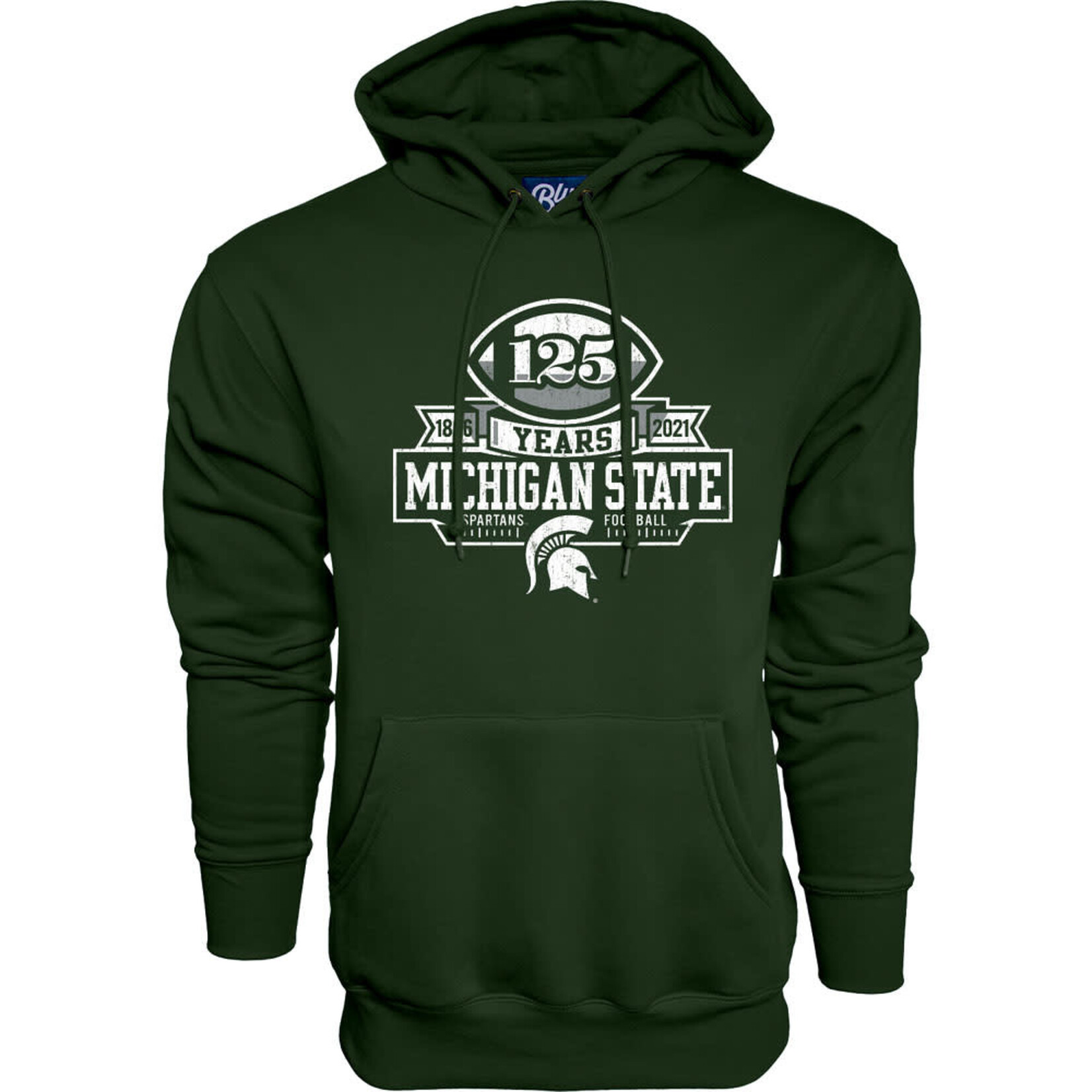 Blue 84 NCAA Michigan State University  Mens Shirt Sweatshirt Hoodie Mill Dyed Ringer