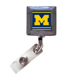 R & R Michigan Wolverines Retractable Badge