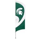 Party Animal Michigan State Spartans Flag 8.5'x2.5 Tall Team Flag Kit
