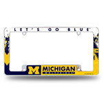 Rico Michigan Wolverines Auto License Plate Frame All Over