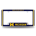 Rico Michigan Wolverines Auto License Plate Frame All Over Michigan Wolverines