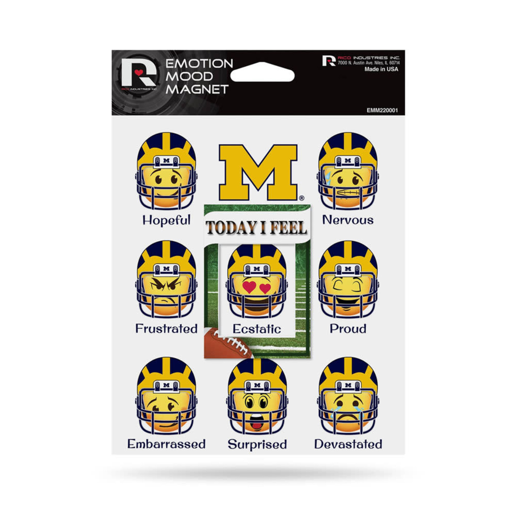 Rico NCAA Michigan Wolverines Magnet mood