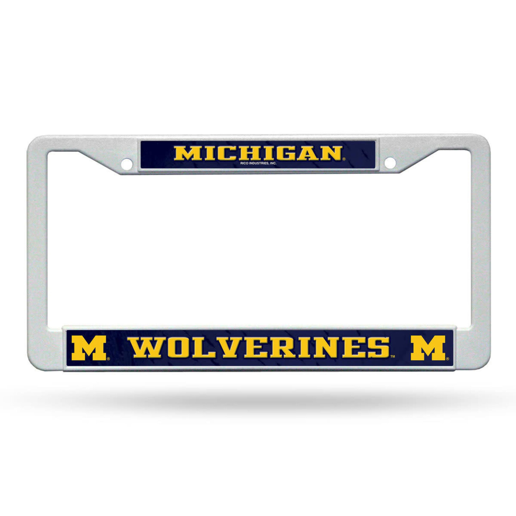 Rico NCAA Michigan Wolverines Auto License Plate Frame Plastic Printed Insert