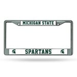 Rico Michigan State Spartans Auto License Plate Frame Chrome