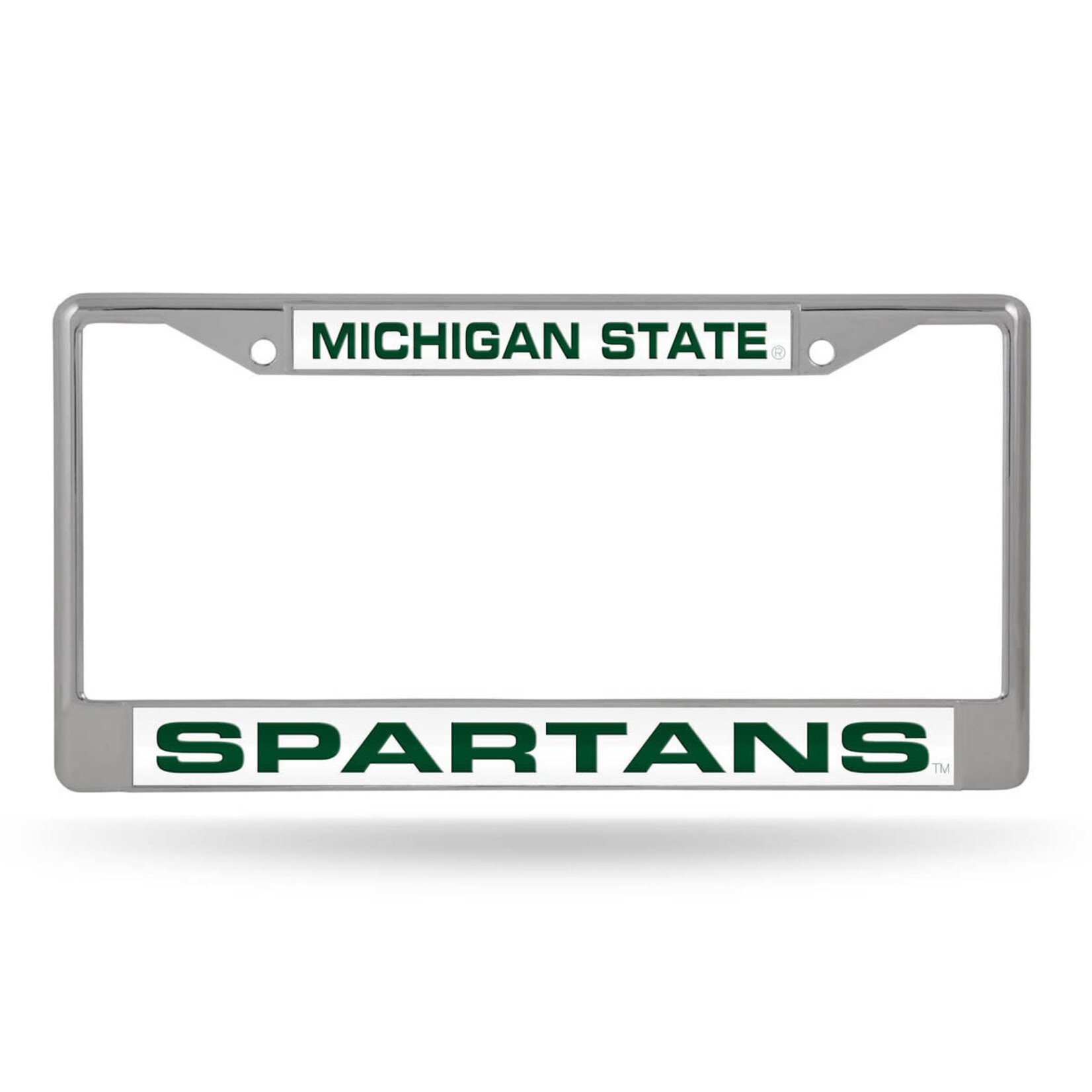 Rico NCAA Michigan State University  Auto License Plate Frame Laser Chrome