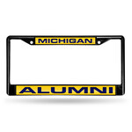 Rico Michigan Wolverines Auto License Plate Frame Alumni Black Laser