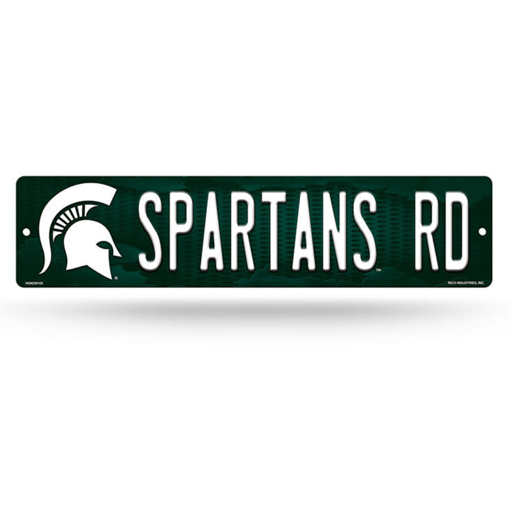 Rico NCAA Michigan State University  Sign 4''x16''Plastic Street Spartans Rd