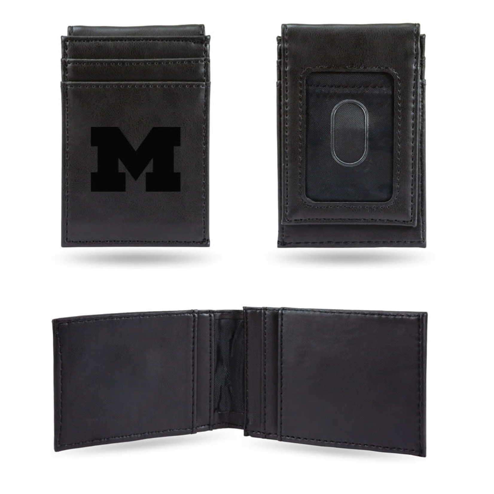 Sparo NCAA Michigan Wolverines Wallet Front Pocket Laser Engraved