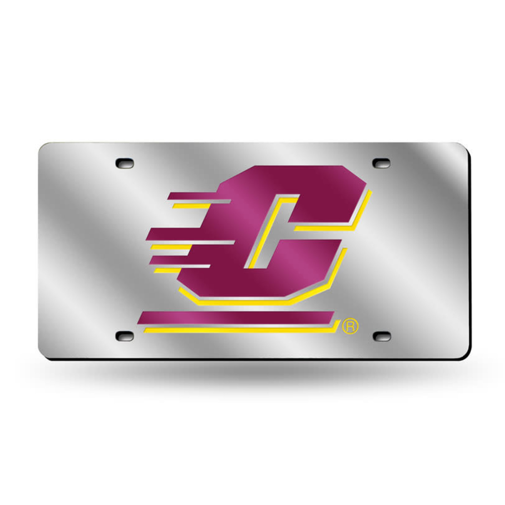 Rico NCAA Central Michigan Chippewas Silver Laser Cut License Plate