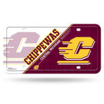 Rico Central Michigan University Chippewas Metal License Plate Tag by Rico Industries