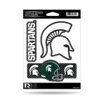 Rico Michigan State Spartans Decal Triple Spirit Sticker 3-Pack