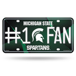 Rico Michigan State Spartans Auto License Plate Frame #1 Fan Metal Tag