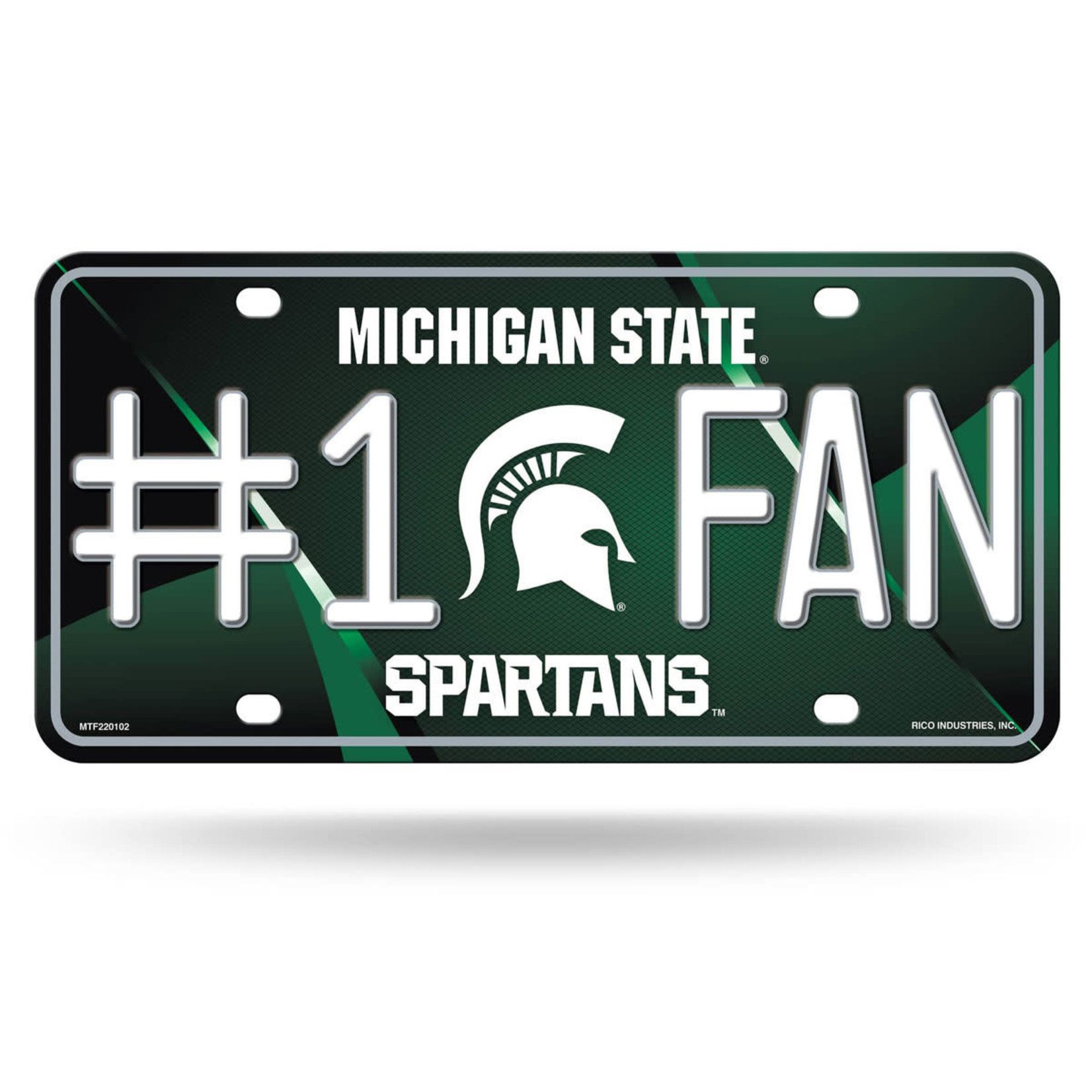 Rico NCAA Michigan State University  Auto License Plate Frame #1 Fan Metal Tag