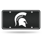 Rico Michigan State Spartans Auto License Plate Carbon Fiber Design Spartan Logo