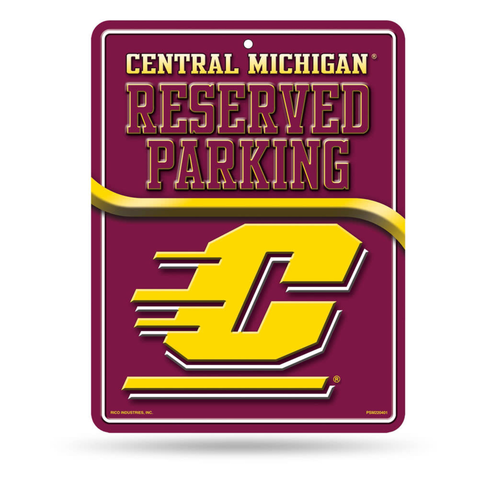 Rico NCAA Central Michigan University Sign Metal Parking Sign