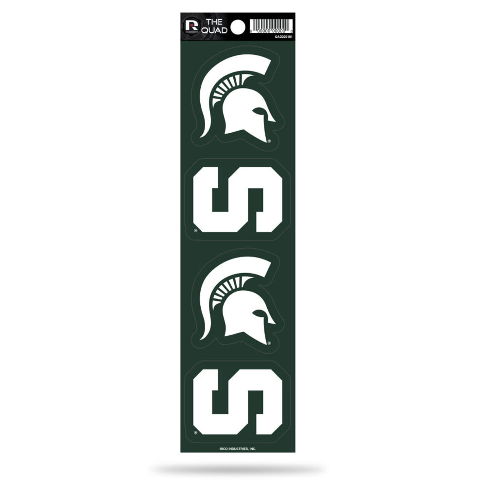 Rico NCAA Michigan State University  Decal The Quad Decal 4-Pack