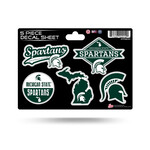Rico Michigan State Spartans Decal 5 PC Sticker Sheet