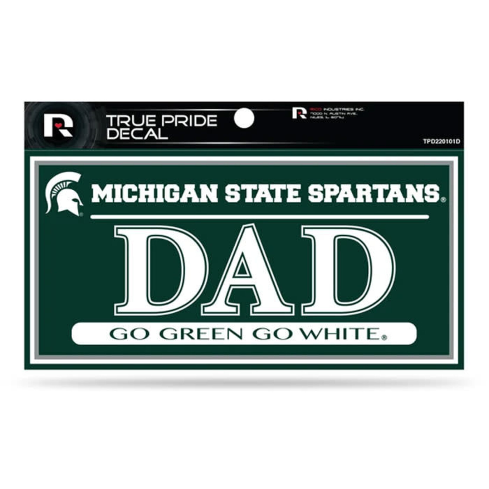 Rico NCAA Michigan State University  Decal 3''x6'' Pride Dad