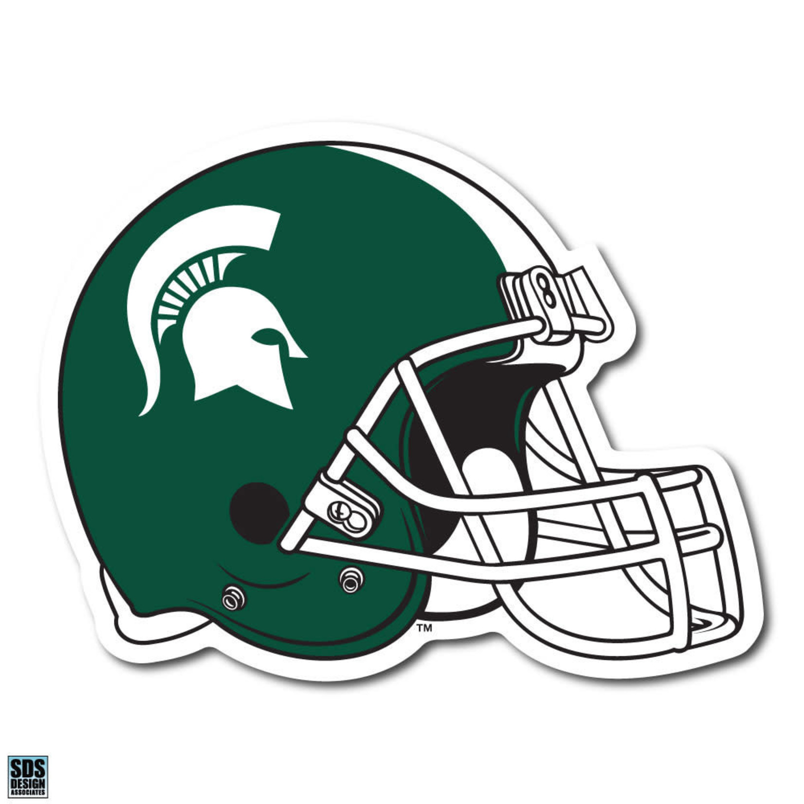 SDS Designs NCAA Michigan State University  Decal Dazzlers 2'' Football Helmet