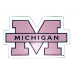 SDS Designs Michigan Wolverines Magnet 3'' Michigan Logo Pink