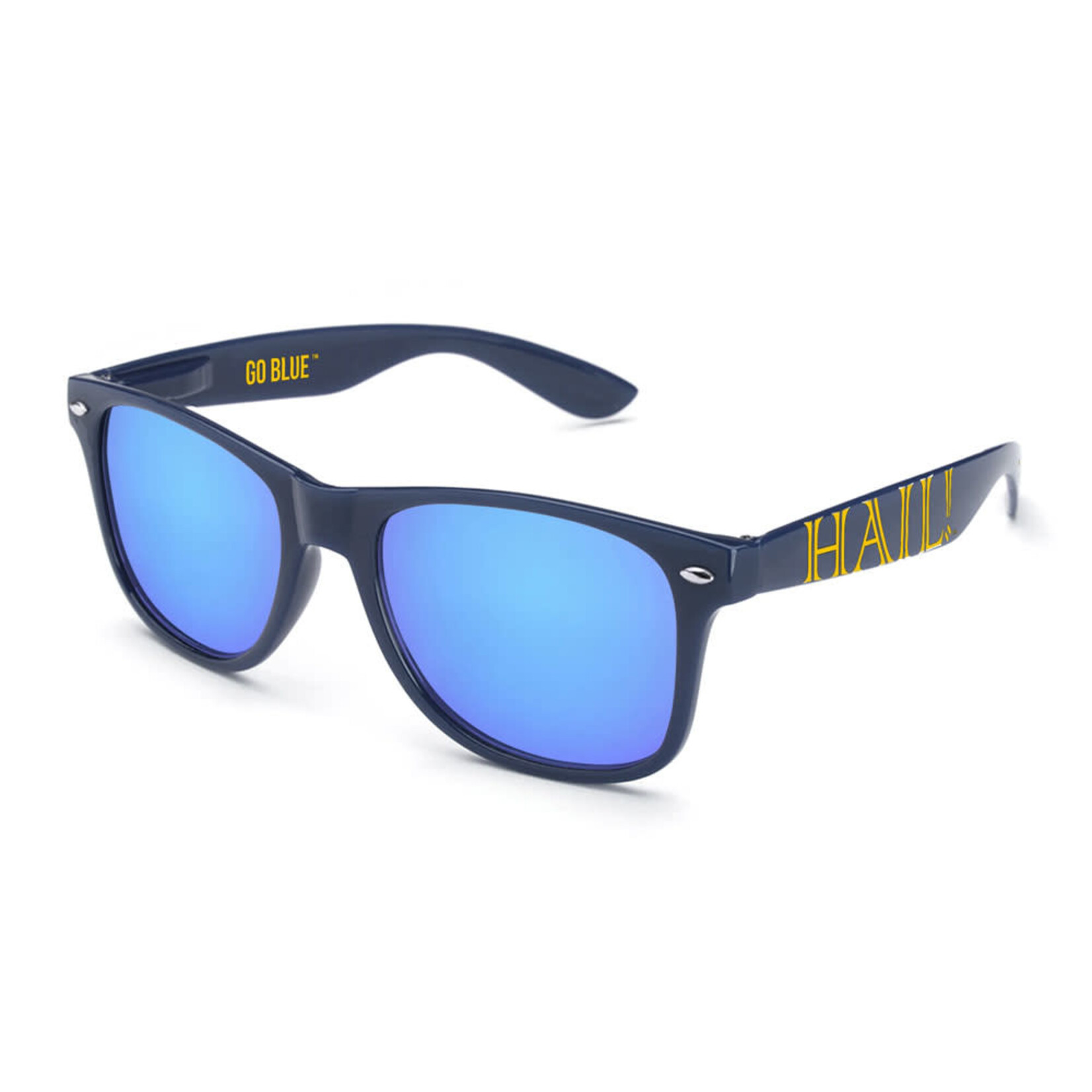 Society 43 NCAA Michigan Wolverines Sunglasses Limited Edition Blue Frame Hail