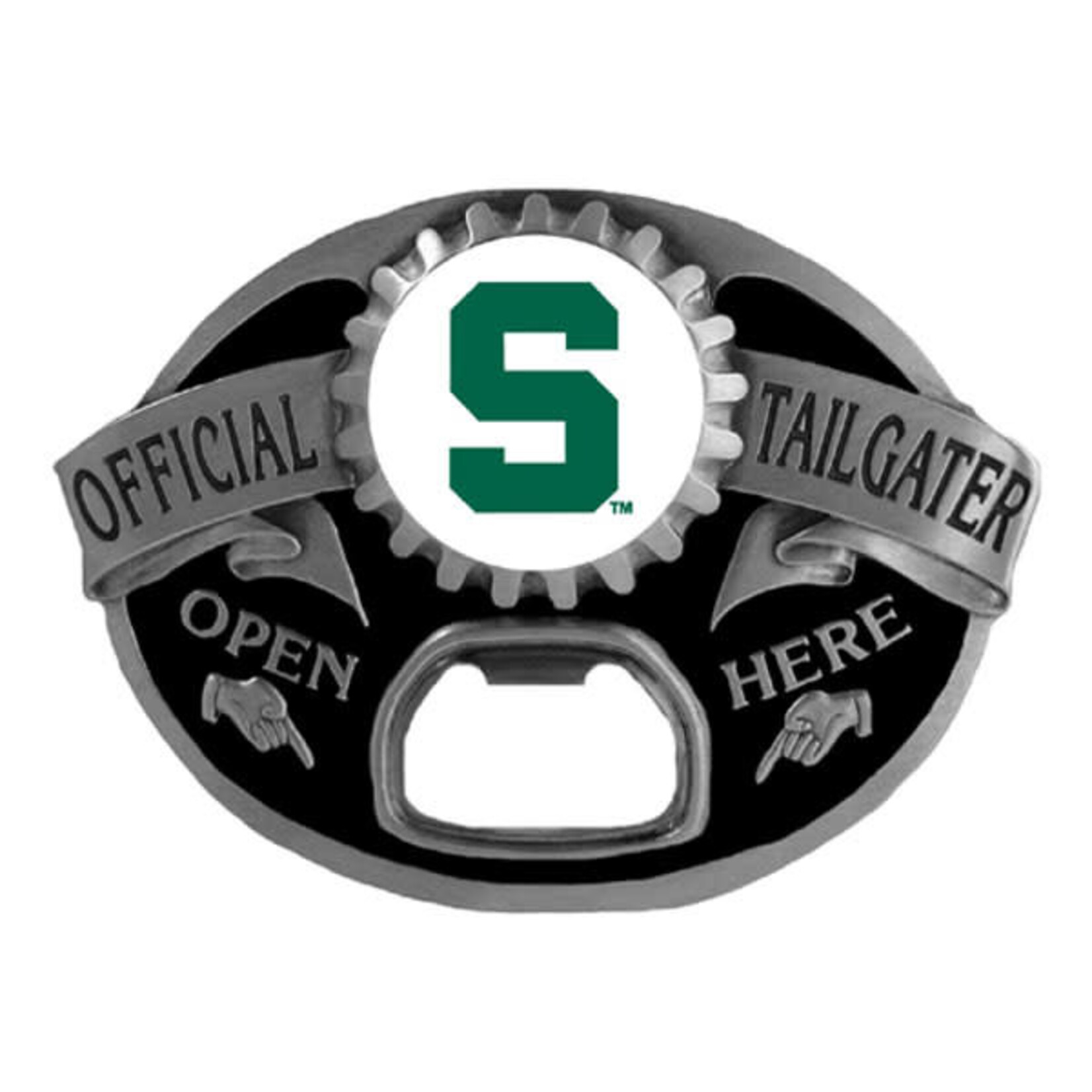 Siskiyou Sports NCAA Michigan State University  Belt Buckle Bottle Opener Tailgater