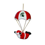 The Memory Company Michigan State Spartans Skydiving Santa Christmas Ornament
