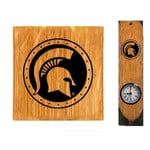 Timeless Etchings Michigan State Spartans Clock Barrel Stave