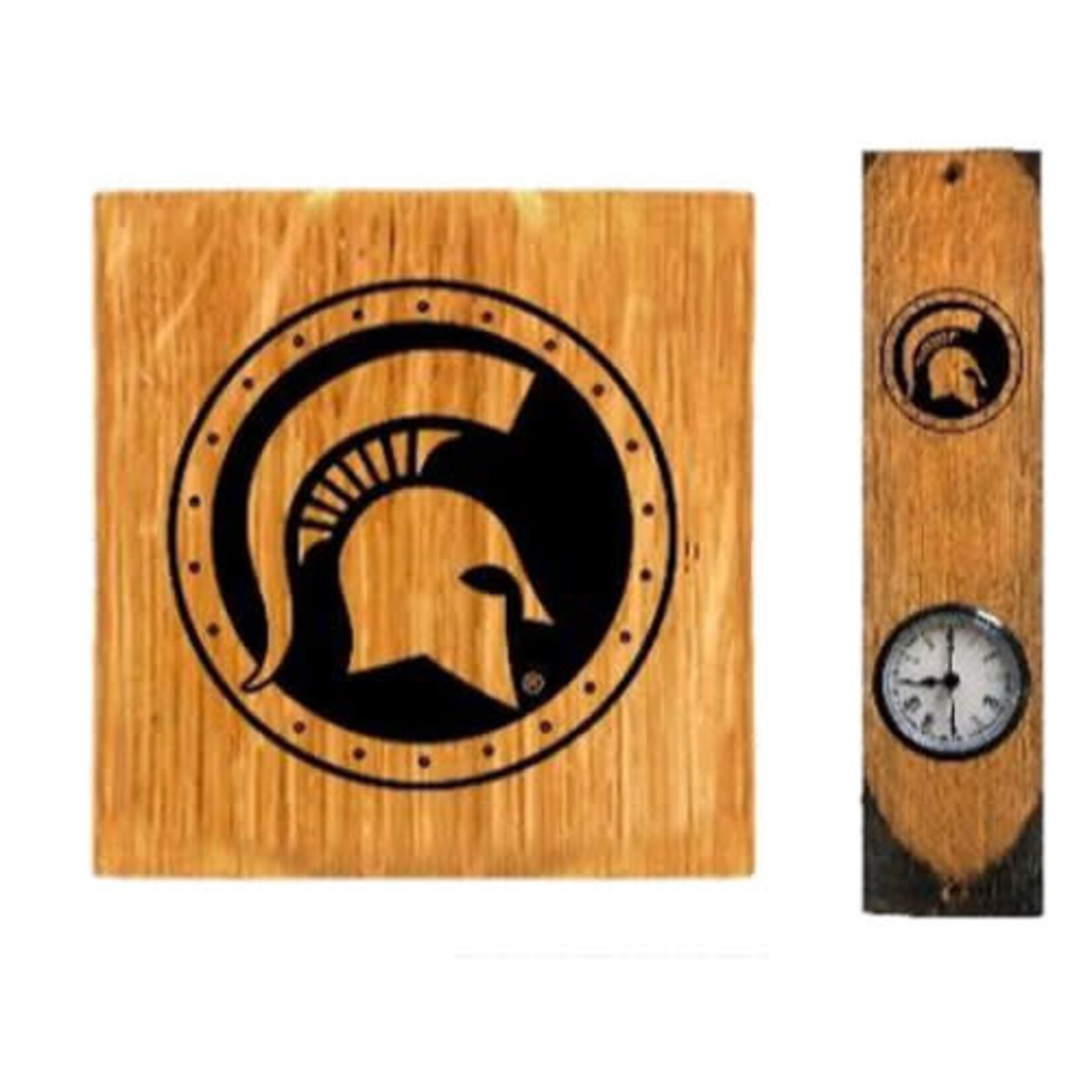 Timeless Etchings NCAA Michigan State University  Clock Barrel Stave
