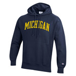 Champion Michigan Wolverines Mens Shirt Sweatshirt Hood Reverse Weave 190