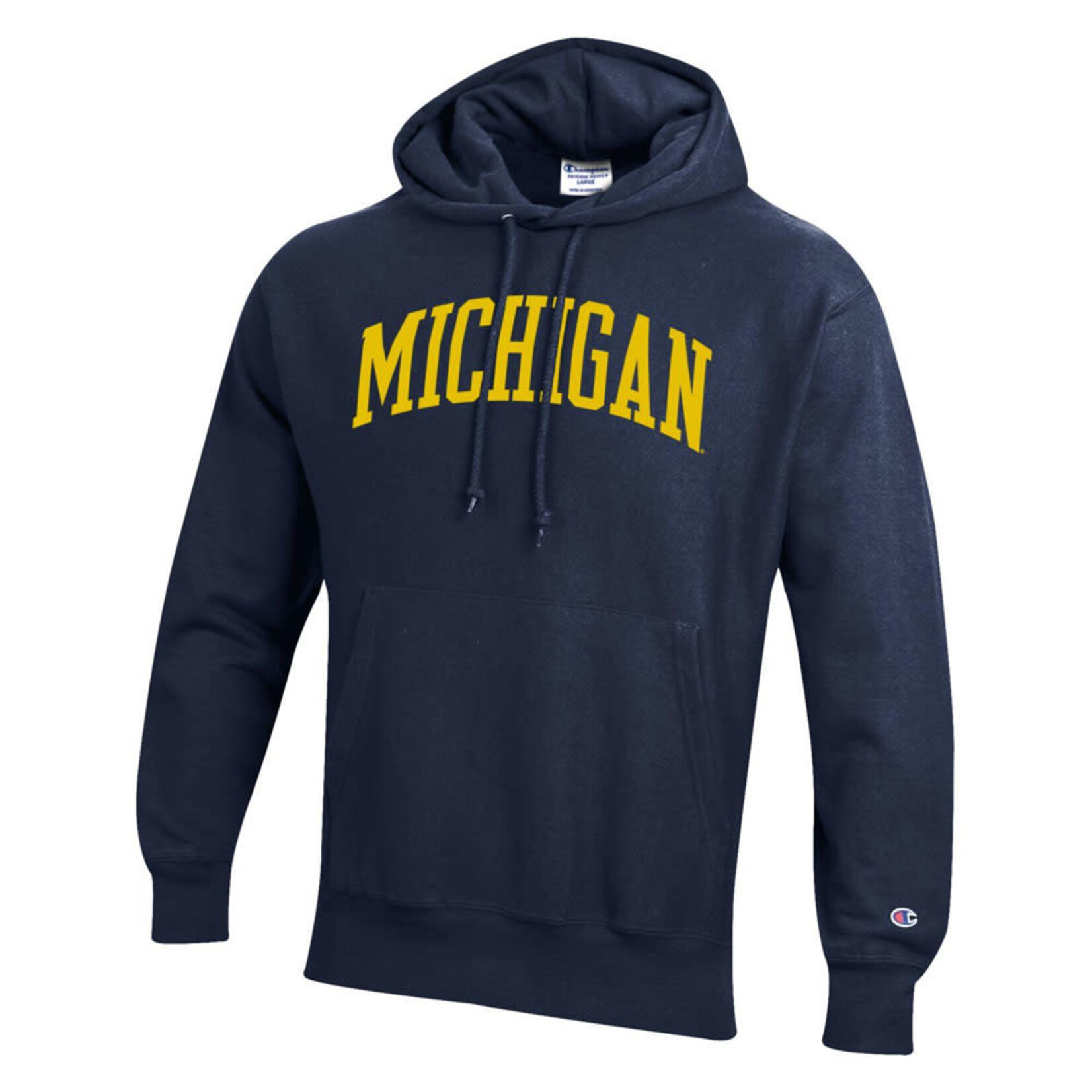 Champion NCAA Michigan Wolverines Mens Shirt Sweatshirt Hood Reverse Weave 190