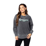 Chicka-d Michigan State Spartans Womens Sweatshirt Campus Pullover Burnout