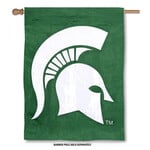 Sewing Concepts Michigan State Spartans Banner 30''x40'' Applique Green w/White Spartan