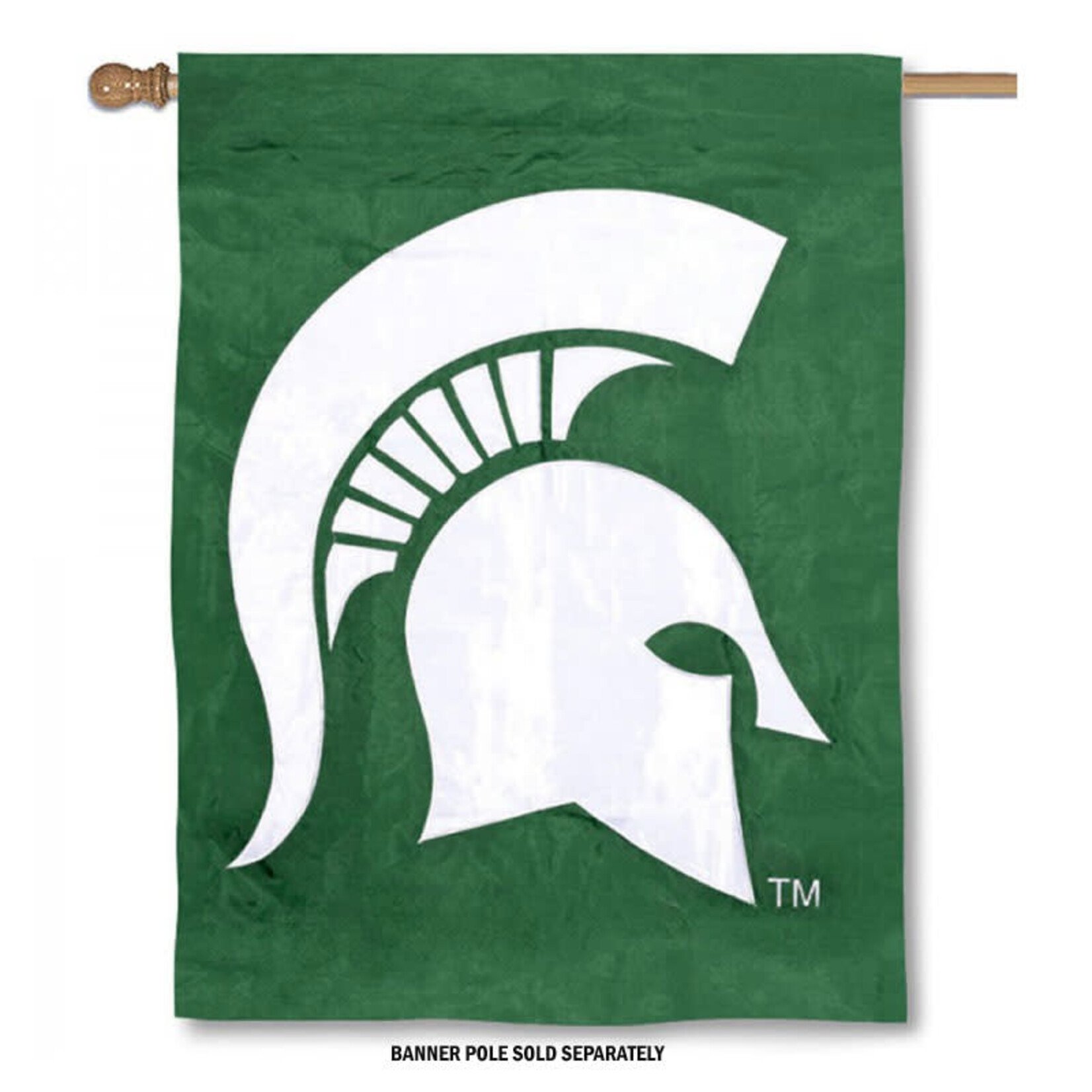 Sewing Concepts NCAA Michigan State University  Banner 30''x40'' Applique Green w/White Spartan