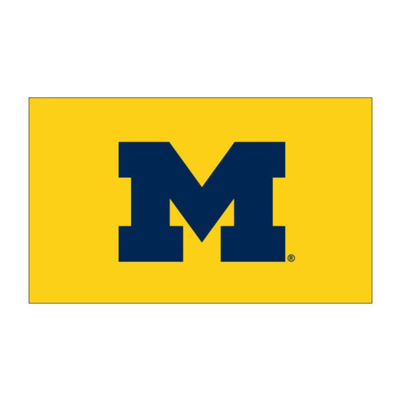 Sewing Concepts NCAA Michigan Wolverines Flag 3'x5' Applique Gold w/Navy "M" Logo