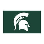 Sewing Concepts Michigan State Spartans Flag 6'x10' Green w/White Spartan Logo